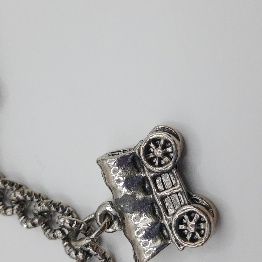 Western Southwestern Ten Charm Bracelet Boot Horse Cactus Stallion VTG *FLAWS* - Picture 13 of 17